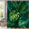 Modern Art Abstract Leaves Shower Curtain, Bathroom Curtain,Printed Polyester Home Decorative Curtain With Hooks