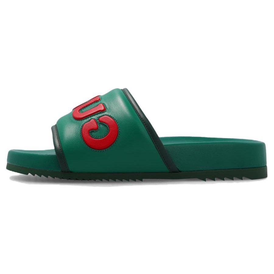 Gucci Jumbo Logo Slide `Green Red`
