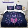 Vintage Gorgeous Beetle Pattern Bedding Quilt Set  Home Decoration  Gift (1 * duvet cover + 2 * pillowcase  without core)