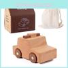 Wooden Truck Fire Excavator Bulldozer Ambulance Model Ornament Children Toy