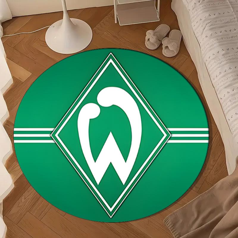 Grünes Werder-Symbol Runde Matte Heimdeko, Stuhlmatte Für Wohnzimmer, Schlafzimmer, Fußmatte Heimdeko Geburtstagsgeschenk Weihnachtsgeschenke