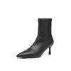 Krazing Pot Microfiber Pointed Toe Thin High Heels Modern Boots Size 42 Zip Women Elastic Ankle Boots