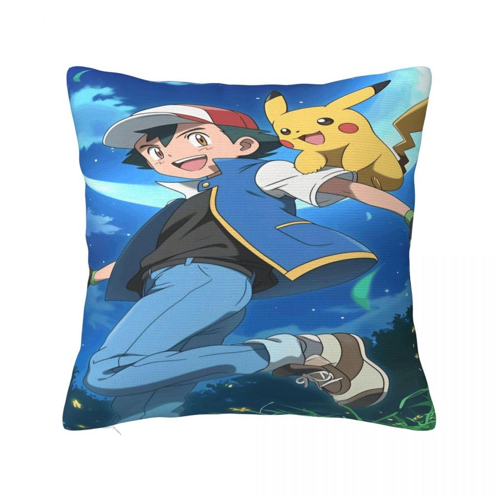 Pikachus Pillowcase Merch Soft Cushion Cover Throw Pillow Cover Home Decor Square Multi-Size