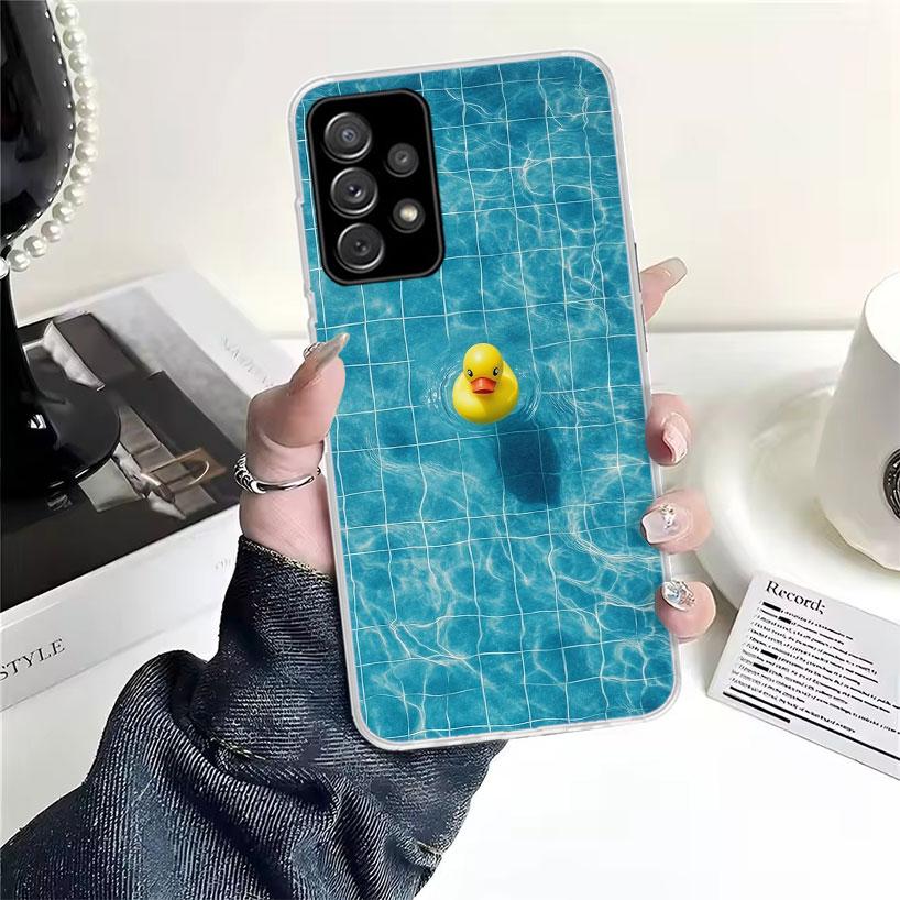 Rubber Ducks Swimming Pool For Samsung Galaxy A52S A42 A32 A22 A12 A02S A51 A50S Phone Case A41 A31 A21S A30S A20S A20E A70 A71