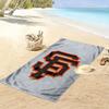 "SF Monogram with Orange Border Design" Patterned beach towel quick dry perfect for travel outdoor sports jogging the beach and swimming