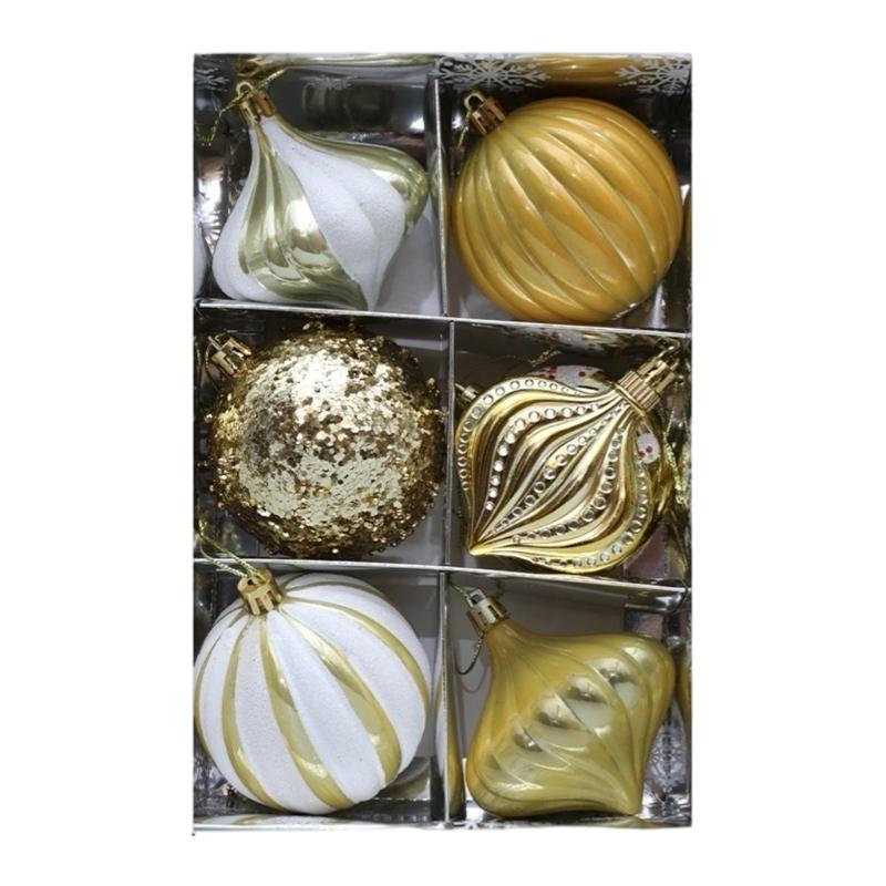8PCS Colorful Christmas Tree Decorations With Unique Artwork Durable Plastic Ornament For Indoors Outdoor Use