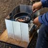 Outdoor Camping and Picnic Burner Aluminum Windbreak Plate Portable Foldable Stove Windbreak Screen Protective Cover Cookware