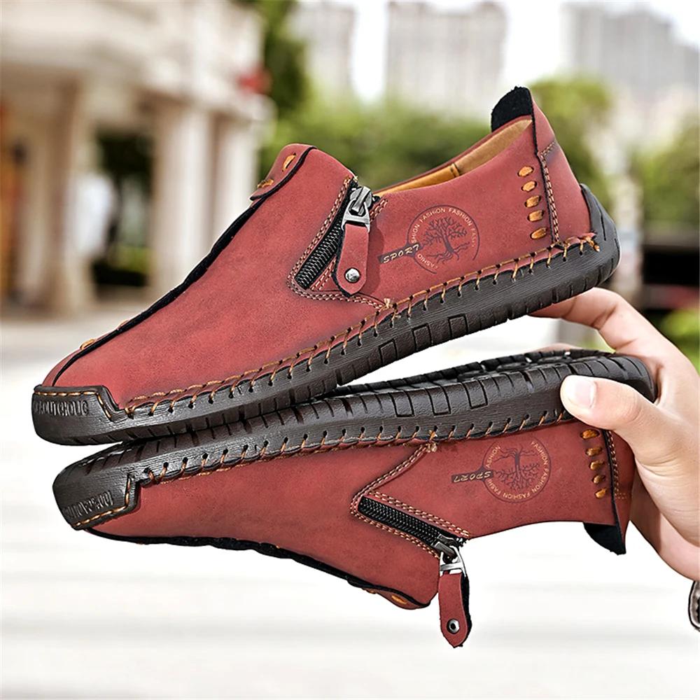 Größe 39-48 Hochwertige Herren Freizeitschuhe Mode Lederschuhe für Herren Frühling Herbst Herren Flache Schuhe Fahr-Sneakers