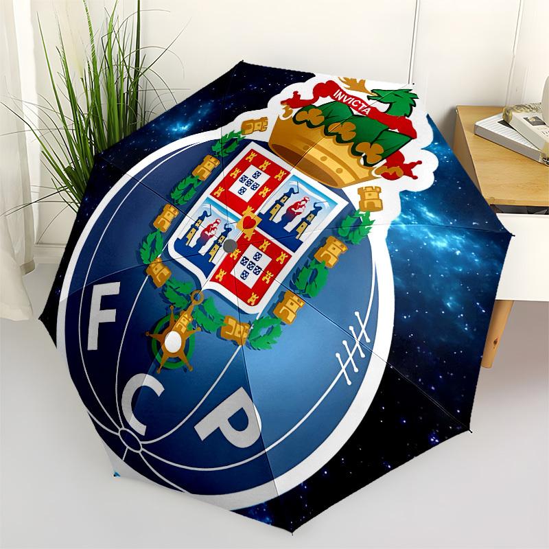 

FC Porto, Badge- Automatic Opening and Closing, 8-rib Structure Portable Umbrella, Suitable for Men and Women in All Seasons - Perfect Gift
