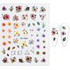 Nail Sticker Self-Adhesive Waterproof Multiple Styles Sparkling Flower Type Fingernail Sticker DIY Nail Art Nail Supplies