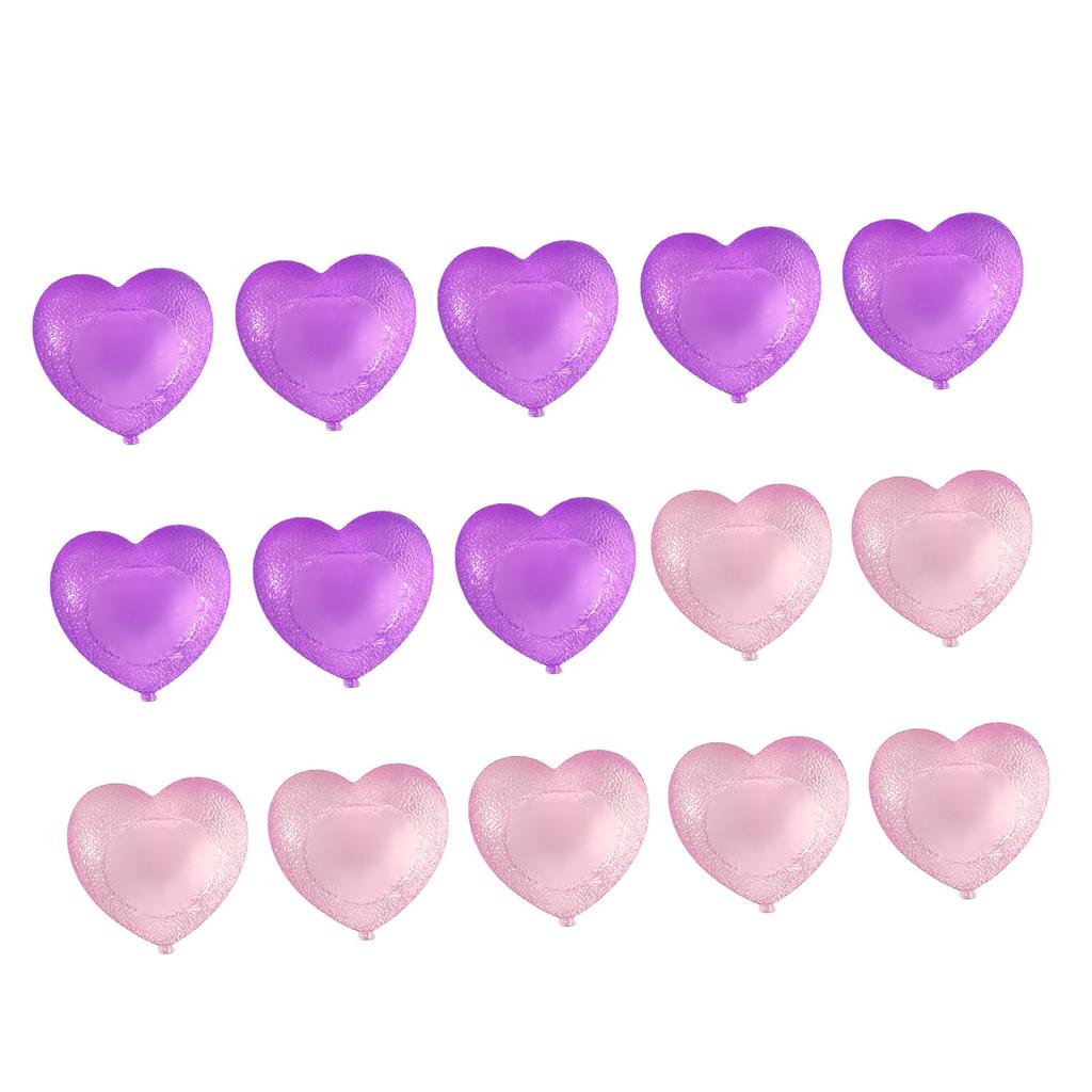 15PCS Reusable Cute Cartoon Heart Shaped Refreezable Washable Plastic S for Making Cold Drink
