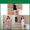 Summer Satin Splicing Strapless Bodycon Dress With Diamonds For Elegant Ladies