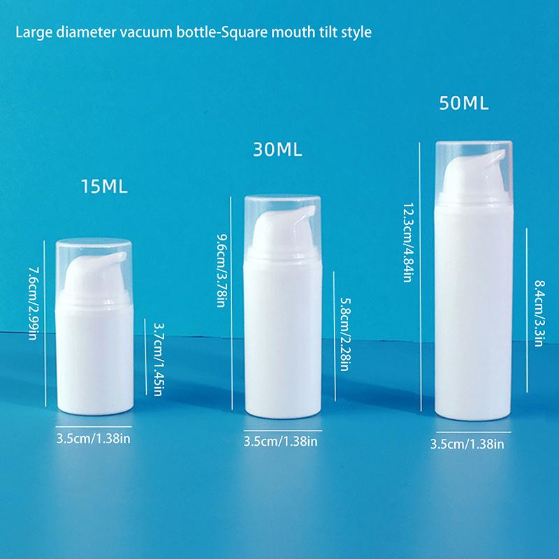 5-50ml Mini Přenosná Vakuová Lahvička s Lisovacím Typem Plnitelná Kosmetika na Make-up Pro Krémové Gely Hydratační Přípravky Lahvičky na Tekuté Pleťové Vody