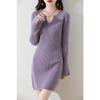 Women's Cashmere Dress Qinghe Cashmere 30% Cashmere 70% Wool Autumn and Winter Cashmere Skirt Soft and Warm