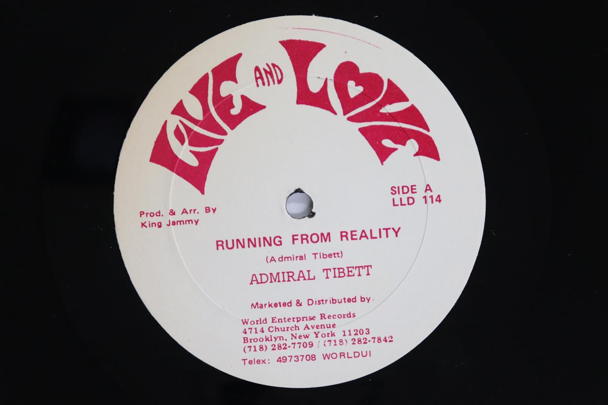 

12inch Record ADMIRAL TIBET FLOURGAN Running From Reality Dollar Nuff LLD114 LIVE AND LOVE US Reggae Ska Dub Used