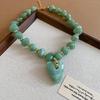 Elegant Summer Acrylic Beaded Necklace: Fashionable Round Clavicle Chain Jewelry