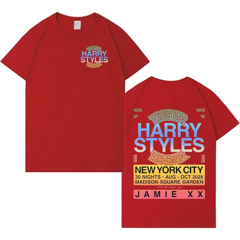 

Singer HarryStyle Trendy Album Together Tour Tshirts Aesthetic Pop T Shirt Mens Women Harajuku Loose Oversized Casual T Shrits S
