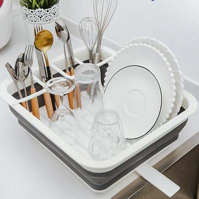 1 Pcs Foldable Dish Rack Kitchen Storage Holder Drainer Bowl Tableware Plate Drying Rack Home Shelf Dinnerware Organizer