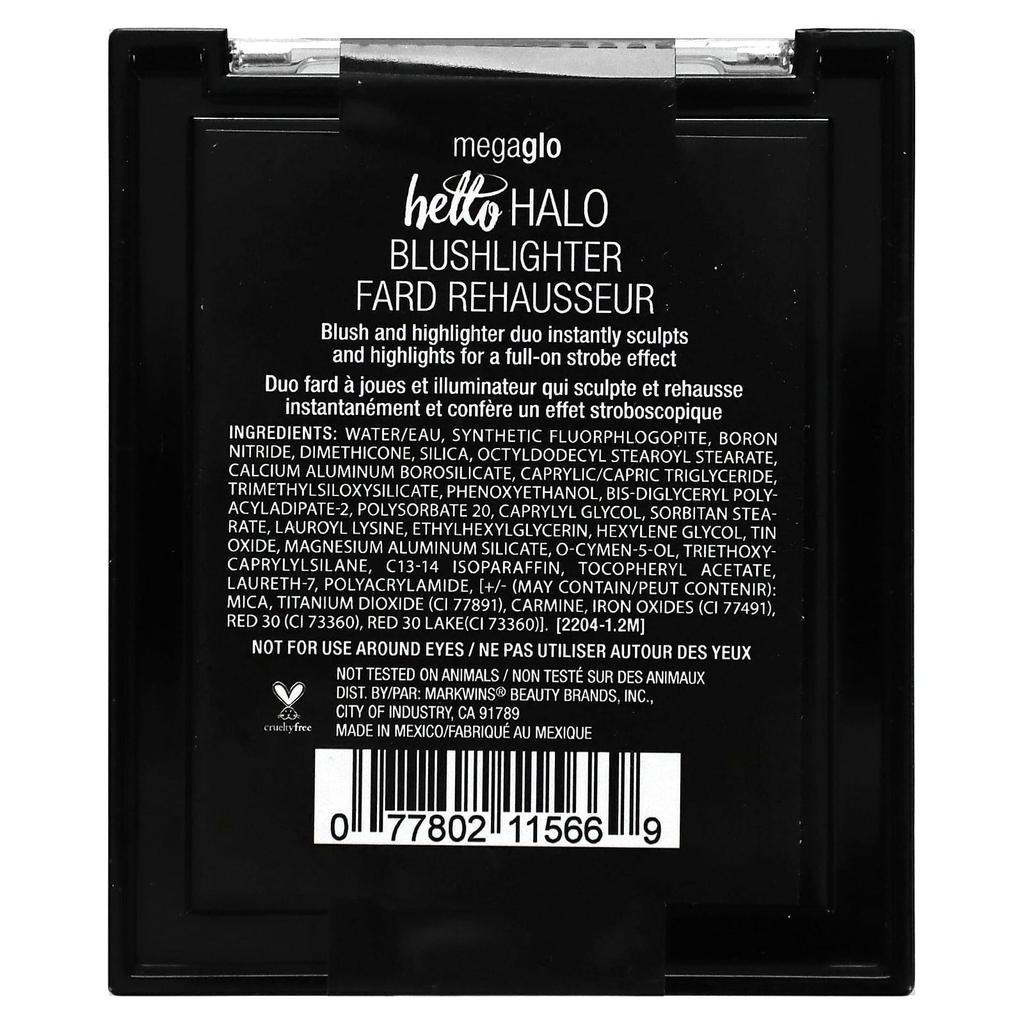 Wet N Wild MegaGlo, Hello Halo Blusher Lighter, 1111566 Flash Me, 10g (0.35oz)
