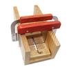 Scatola Stampo per Sapone in Legno e Set Tagliere per Sapone Stampo Rettangolare in Silicone con Scatola in Legno