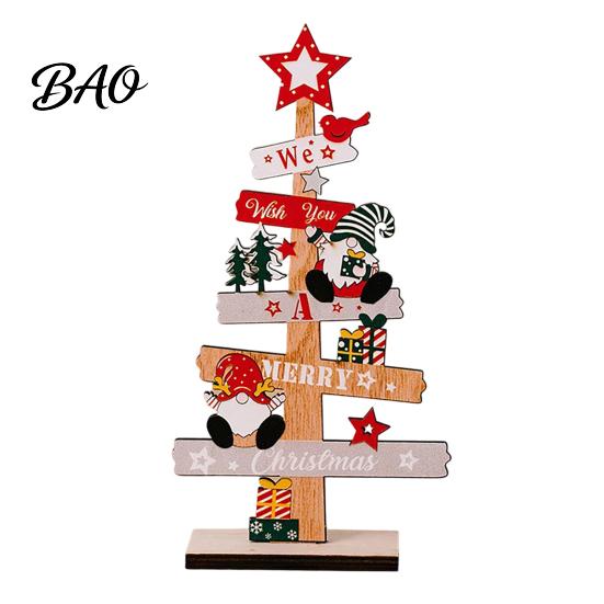 Handmade Xmas Table Centerpieces Christmas Tree Ornament, Wooden Letter Sign Decorative Ornaments Compact Stable Party Supplies for Holiday Home Decor