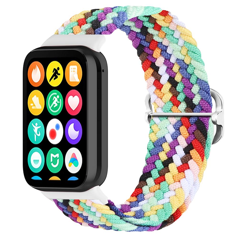 

Для Xiaomi Redmi Watch 4 плетений ремінець регульований змінний нейлоновий ремінець для годинника Colorful Black