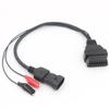 Adaptér pro 3pinový na 16pinový OBDII OBD2 konektor pro Fiat / Alfa / Lancia, autokabel pro diagnostický kabel Fiat 3pin samice
