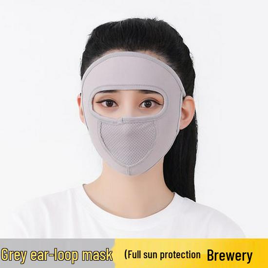 Women’s Anti-UV Breathable Ice Silk Face Mask - Sunshade and Eye Corner Protector 3D Hat