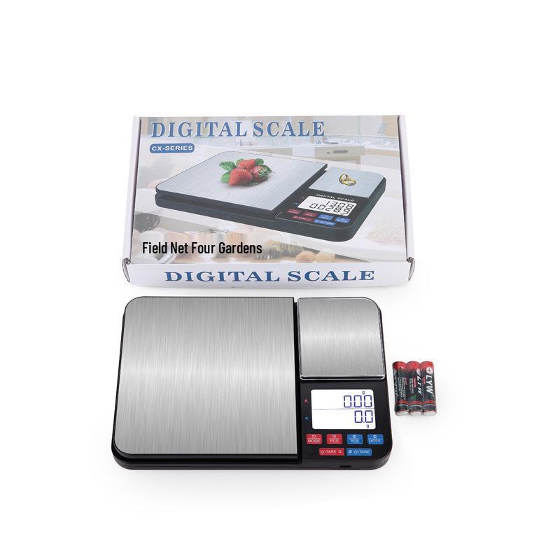 Dual-Platform Precision Kitchen Scale: Digital Food and Counting Scale with Dual Display.