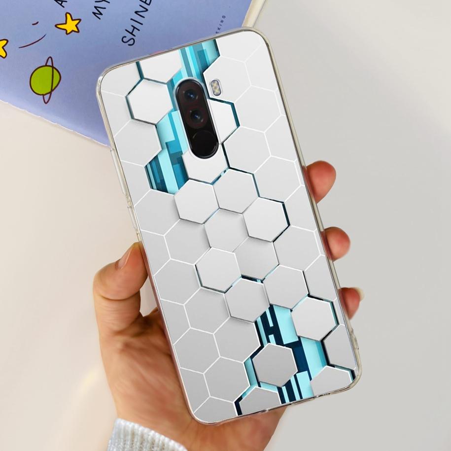 Para Xiaomi Pocophone F1 Funda Poco F1 Moda Flor Cubierta Silicona Suave Delgada Funda de Teléfono Para xiaomi Pocophone F1 Global F 1 Funda