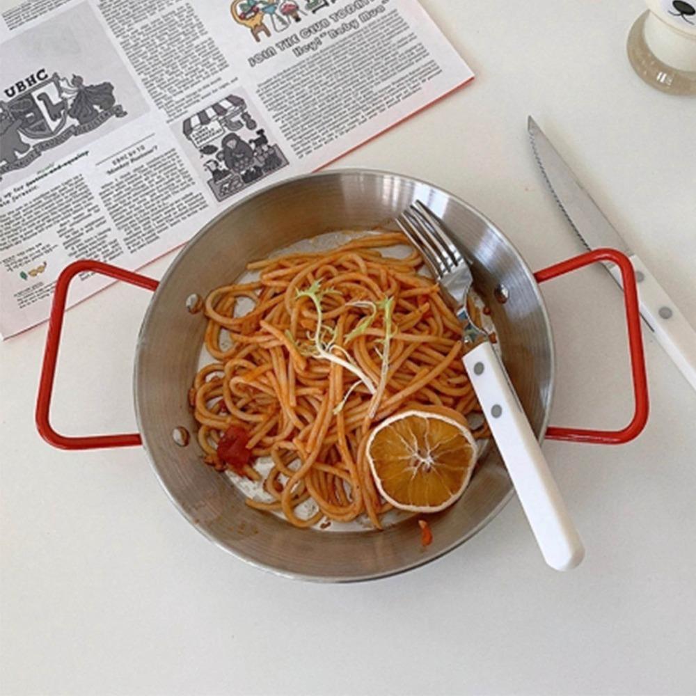 Rustless Steel Snack Plate Thickened Fruit Dish Corrosion resistant Treat Plate Fruit Display 20cm