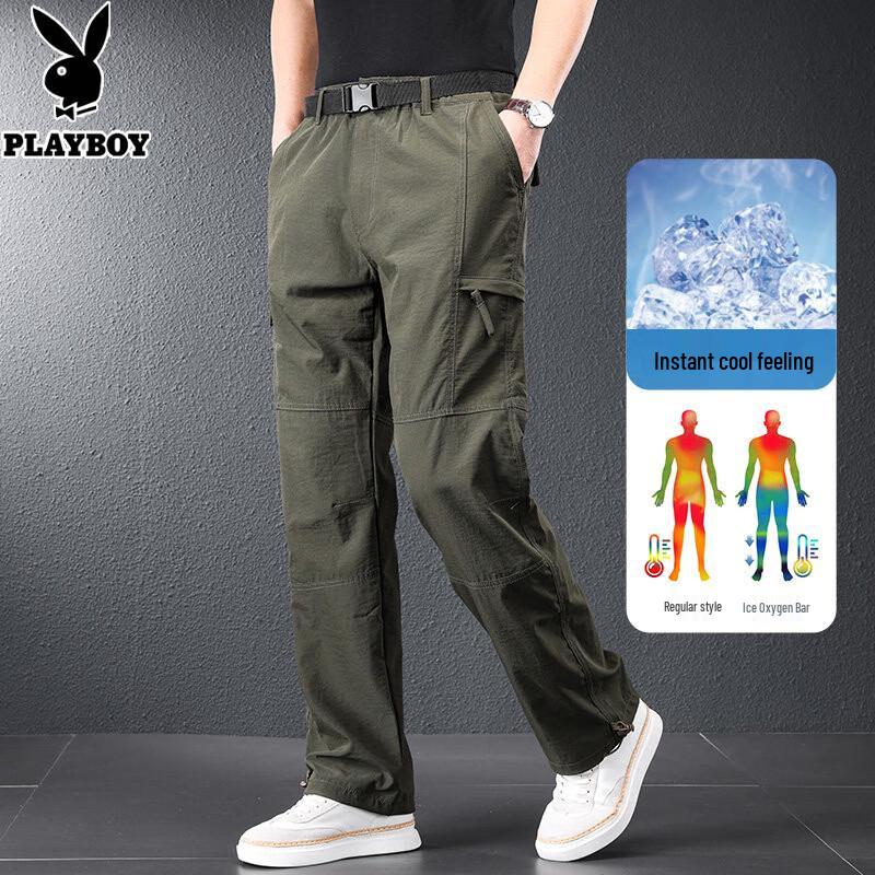 PLAYBOY Men s Quick-Dry Straight-Leg Cargo Pants M