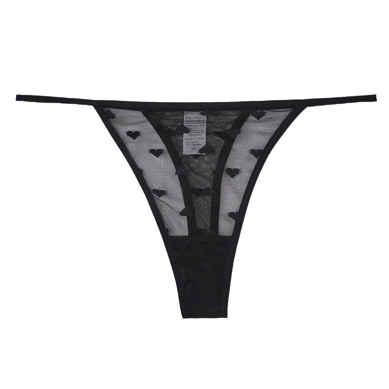 Mesh Lace Thong Low Waist Transparent Sexy Breathable Seamless Underwear