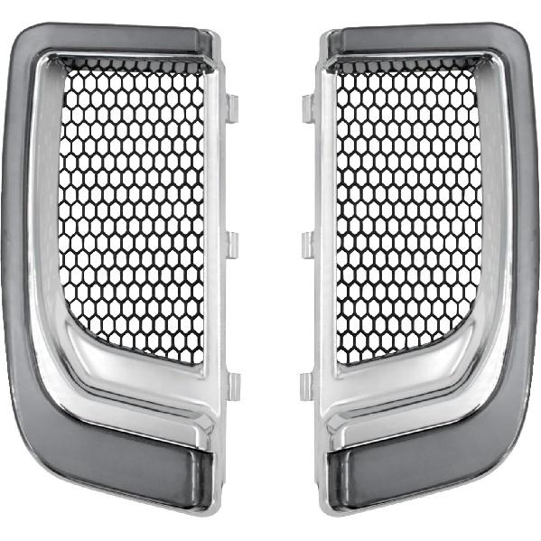 HDBUBALUS Engine Guard Lowers Grills Leg Fairing LED Turn Signal Light Running Light Compatible with Harley Touring Street Glide Road Glide Electra