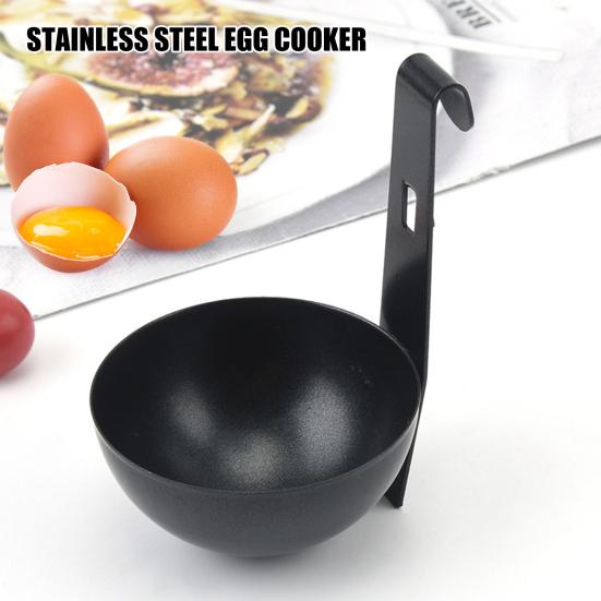 Yousheng Stainless Steel Egg Mold Hangable Hard Boiled Egg Maker Easy Use Semi-Circular Design Rust Resistant Egg Cooker Kitchen Tool