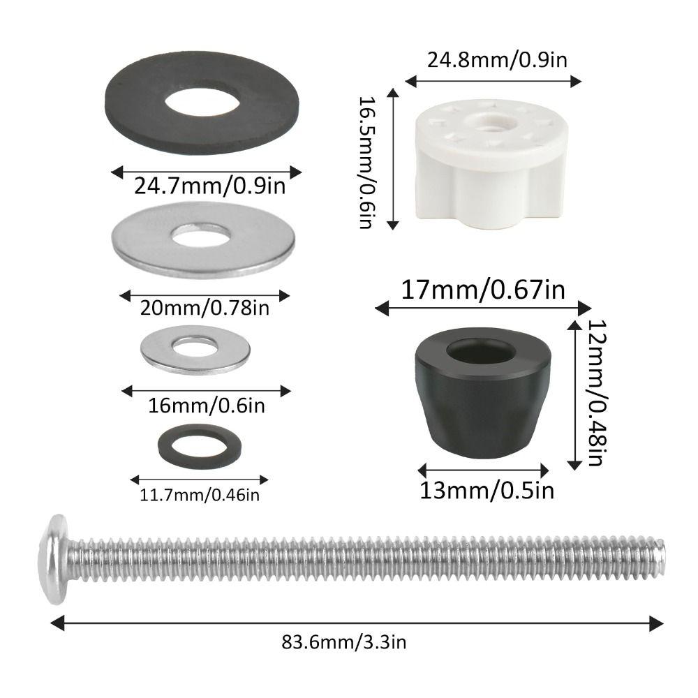 2PCS Heavy-duty Toilet Seat Fasteners Top-mounted Toilet Seat Hinge  Bathroom Maintenance