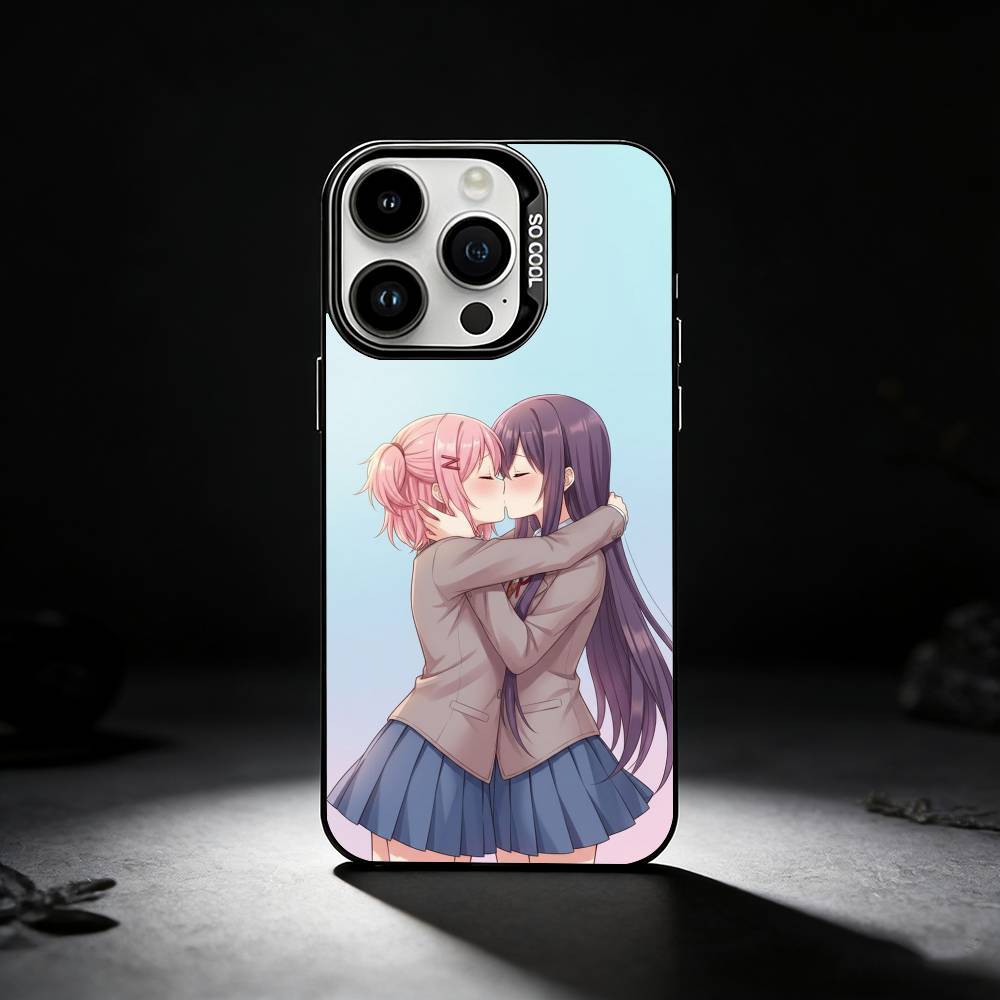 Watanare Anime Phone Case For iPhone 17,16,15,14,13,12,11 Plus,Pro Max,XS,Colored Silver Phone Case