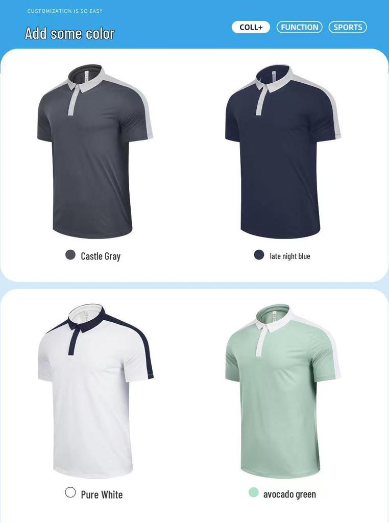 2024 High-End Men's Quick-Drying Polo Shirt - Short Sleeve Sports Top & Workwear