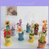 Building Block Model Toy Sunflower Plum Biosom Simulate Flower Potted Plant