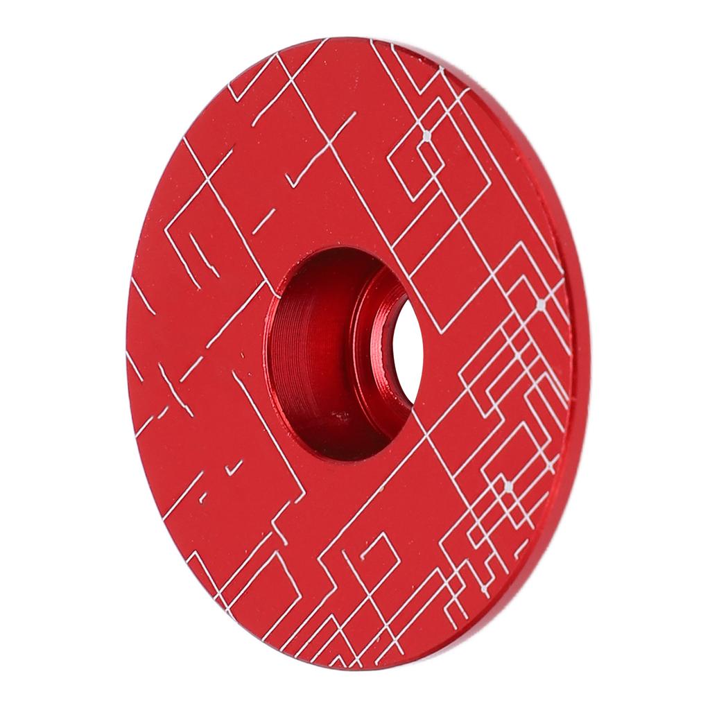 Fahrrad Steuersatz Oberkappe Aluminiumlegierung Mountainbike Steuersatz Vorbau Oberabdeckung mit SchraubenRot