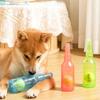 Mikankawa Dog Chew Toy Bottle Unbreakable Sound Toy for Small and Medium Dogs Safe Rubber Material with Ball Washable Teeth Cleaning Stress Relief