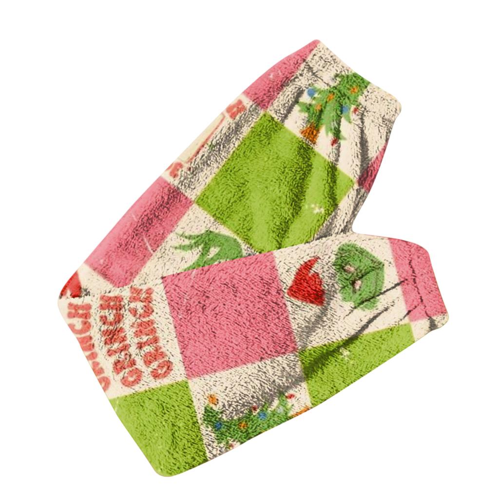 Men's Flannel Pocket Casual Pants, Printed Pocket Casual Pants, Home Sleeping Pants