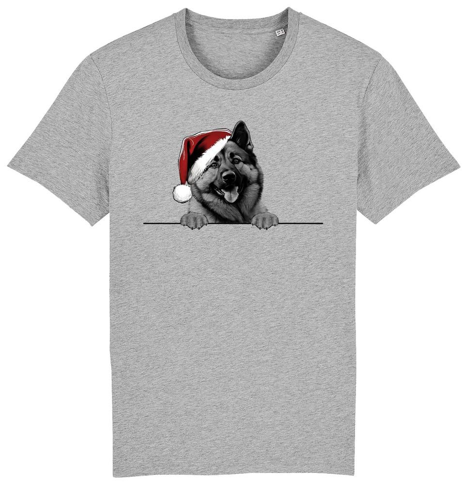

NORWEGIAN ELKHOUND Christmas Dog T-Shirt Mens Womens Kids Dogs Gift Organic Tee S