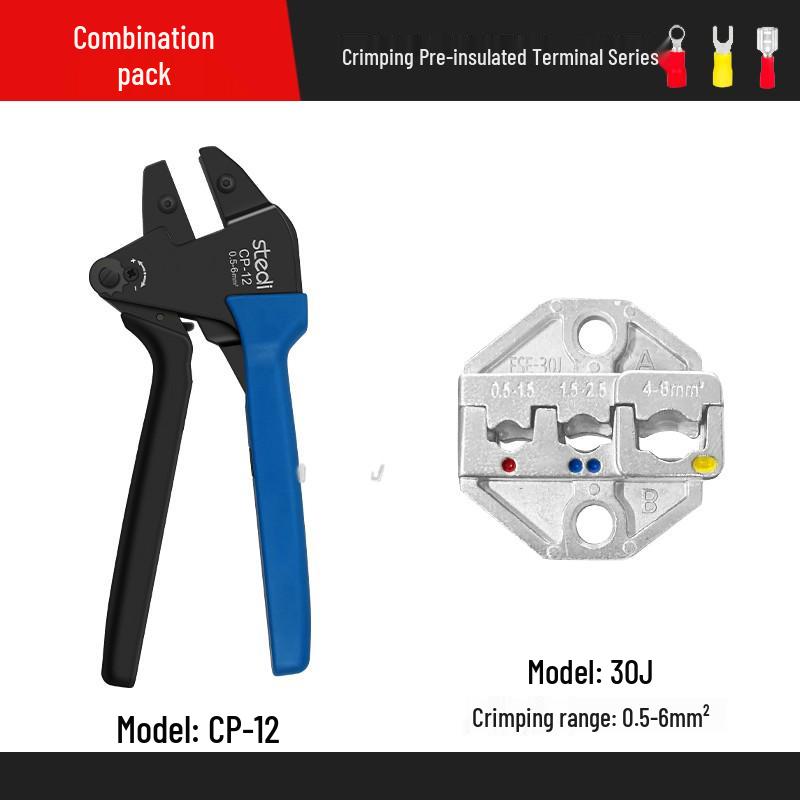 Sitelai Cold Press Multifunctional Crimping Pliers for Copper Wire Terminals, Electrician's Tool with Jaw and Wire Crimping Features