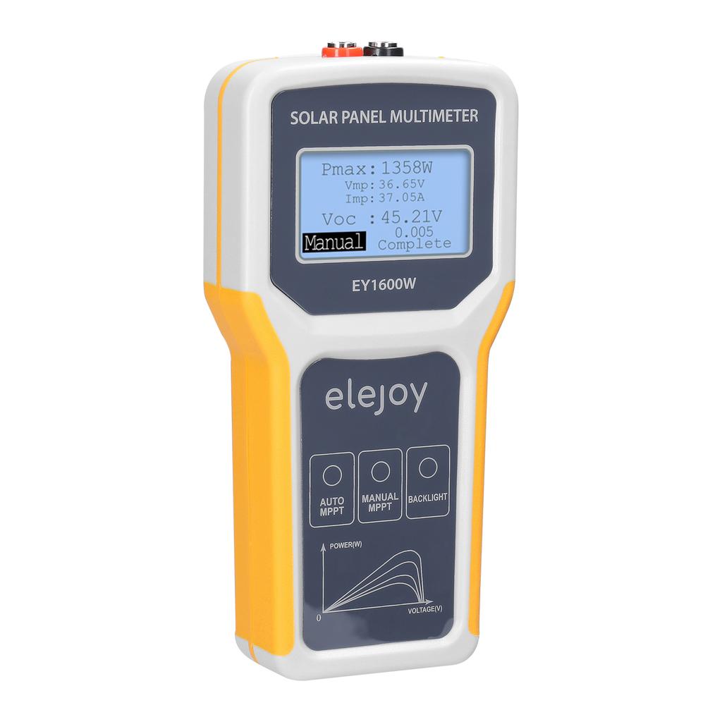 1600W Photovoltaic Panel Multimeter Solar Panel MPPT Tester Open Circuit Voltage Test Device Maximum Power Point Voltage Current Power Test Meter LCD