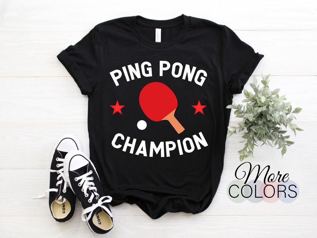 Ping Pong Champion Vintage T-Shirt, ping pong shirt, table tennis shirt, ping pong player, funny ping pong, ping pong gift, ping pong tee