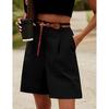 Pantalones para Mujer, Verano, Corte Ajustado, Cintura Alta, Corte Holgado, Adelgazantes, Pierna Recta, Pantalones Casuales de Longitud Media, Transpirables, Pierna Ancha, Pantalones Cortos