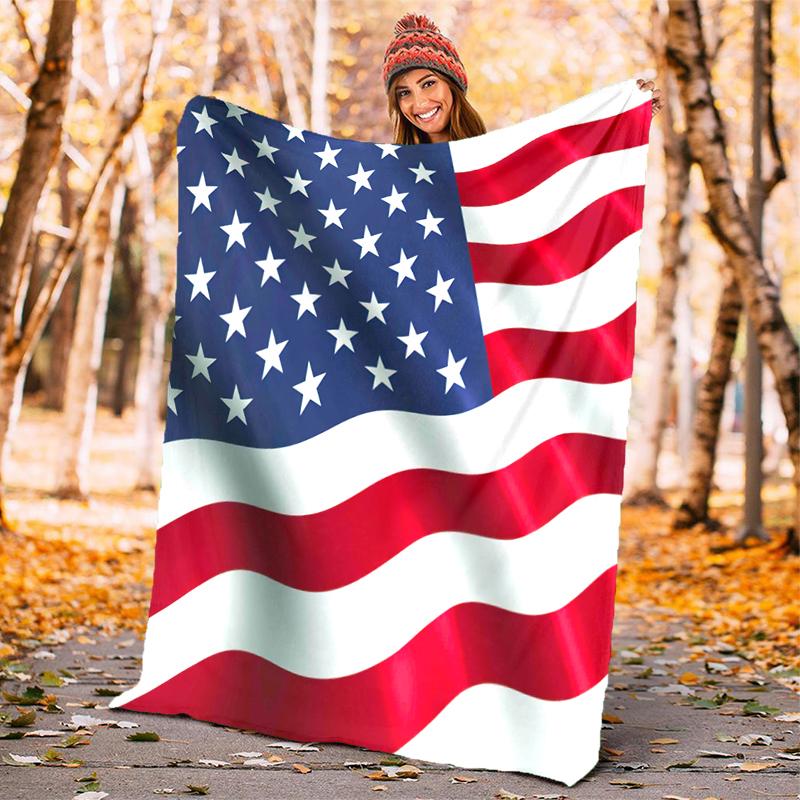 1pc American flag blanket, al season lightweigh Poster blanket home office outdoor nap multifunc Poster blanketional blanket