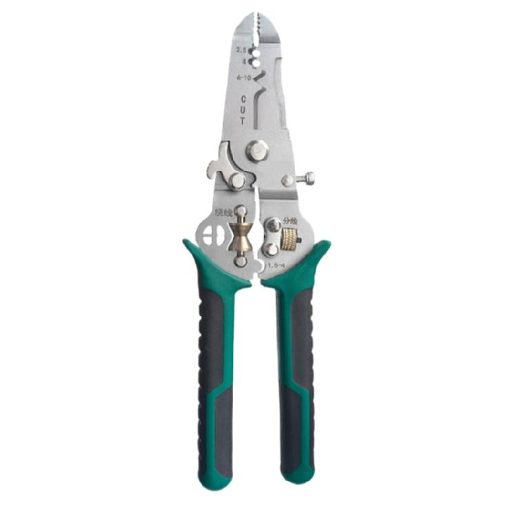 

Multifunction Wire Stripper Electricians Cable Cutting Scissors Electrical Wire Pliers Crimping Pliers зелёный