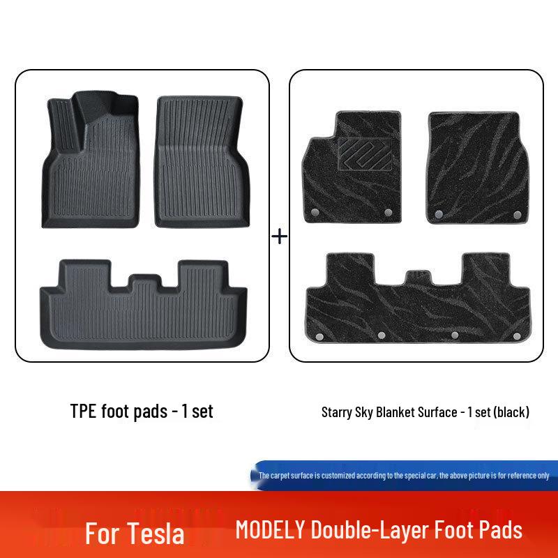 Compatible Tesla Model Y Refresh Floor Mats: 25 Models of TPE Trunk & Car Mats